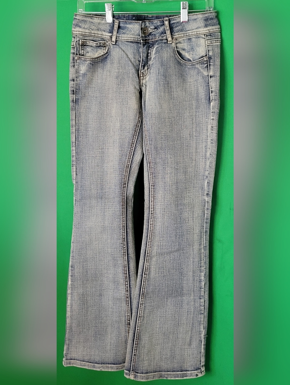 Light Flare Jeans Classic Wide Leg Imperial Star Stretchy Junior Y2k Vtg Size 5